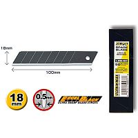 Лезвия 18 мм OLFA OL-LBB-50B BLACK сегментированное, 8 сегментов, 18х100х0,5мм, 50шт  картинка